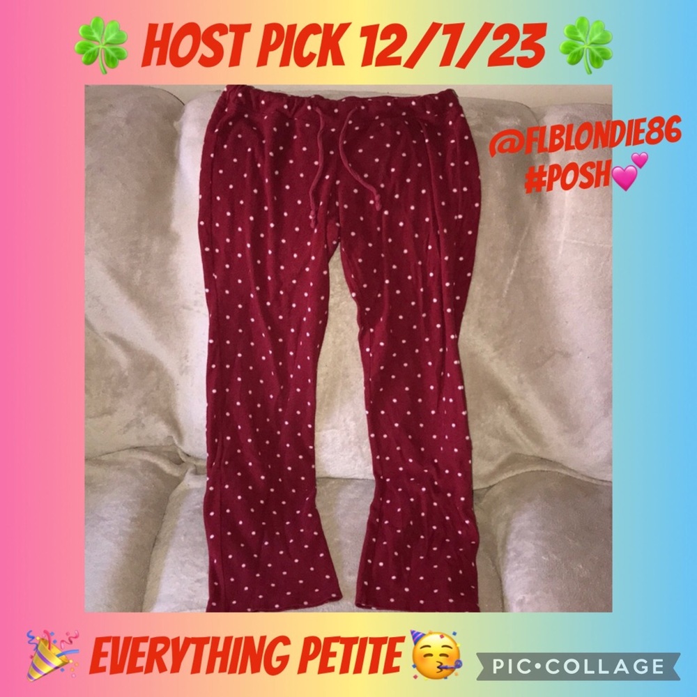 Old Navy SP red polka dot fleece sleep pants